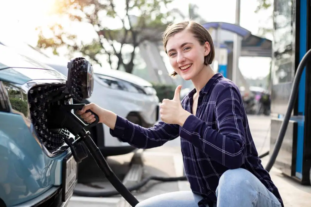 charge an electric car at an apartment